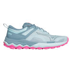 Mizuno Hardloopschoenen Mizuno Wave Ibuki 4 Trailschoen Dames-Petrolblauw,Pink