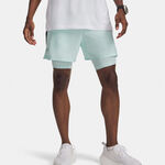 Under Armour Kleding Under Armour Launch 5in 2in1  Hardloopshorts Heren-mint, zwart