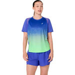 ASICS Hardloopshirt ASICS Road Fade Hardloopshirt Dames-blauw, groen