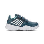 K-Swiss Tennisschoenen K-Swiss Court Express Strap Omni Allcourt Schoen Kinderen-Petrolblauw,Wit