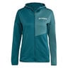 Terrex XPR Light Fleece Hardloopjas Dames-Petrolblauw