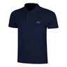 Ribbed Collar Polo Heren - blauw, wit