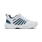 K-Swiss Tennisschoenen K-Swiss Court Express 2 Tennisschoen Tapijt Kinderen-Wit,Petrolblauw