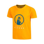 Quiet Please Tenniskleding Quiet Please Endlessly Trainings T-shirt Jongens-Oranje,Veelkleurig