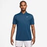 Dri-Fit Victory Court Solid Polo Heren - petrolblauw, wit