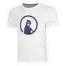 Trainings T-shirt Heren-Wit,Donkerblauw