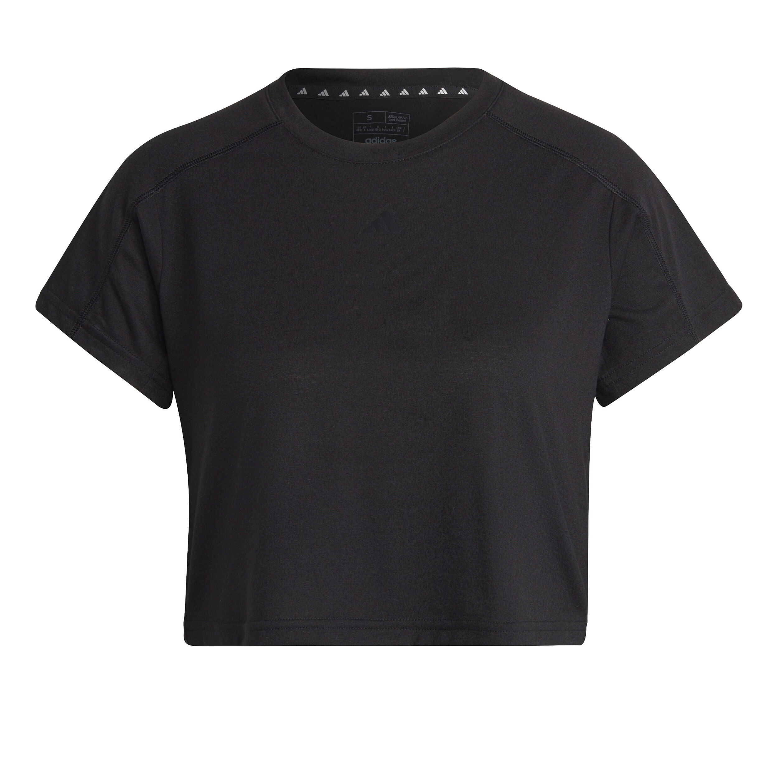 Adidas crop top zwart cheap
