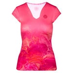 BIDI BADU Kleding BIDI BADU Bella 2.0 Tech V-Neck T-shirt Dames-Pink,Veelkleurig