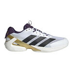 adidas Tennisschoenen adidas Adizero Ubersonic 5 Allcourt Schoen Heren-Wit Aluminium,Goud