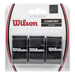 Wilson Overgrips Wilson Ultra Wrap Verpakking 3 Stuks - Zwart