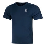 Nike Tenniskleding Nike Court Dri-Fit Advantage T-shirt Heren-Donkerblauw,Wit