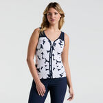 Original Penguin Kleding Original Penguin Riviera Floral Tanktop Dames-Donkerblauw