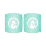 Quiet Please Tenniskleding Quiet Please Short Zweetband Verpakking 2 stuks Unisex - turkoois, wit