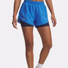 Fly By 2in1 Hardloopshorts Dames-Blauw,Donkerblauw