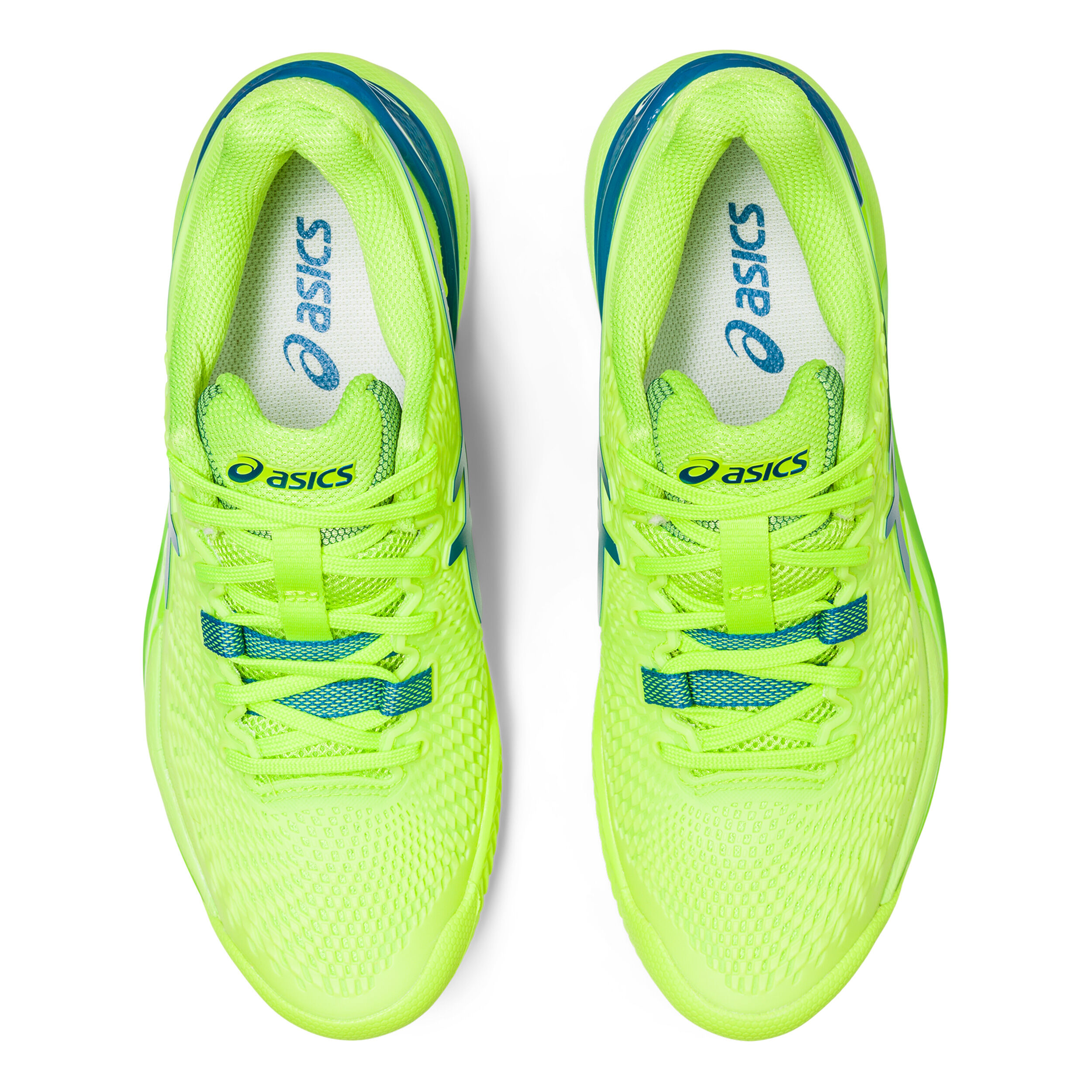 Buy ASICS Gel Resolution 9 Gravelschoen Dames Neongroen Blauw online Tennis Point BE