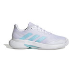 adidas Tennisschoenen adidas CourtJam Control Tennisschoen Tapijt Dames-Wit,Turkoois