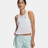 Tech Sport Mesh Crop Tanktop Dames-wit, zwart