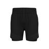 X-Alp Trail 6in 2in1 Hardloopshorts Heren-Zwart