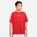 Nike Tenniskleding Nike Dri-FIT Multi Heather T-shirt Kinderen-donkerrood