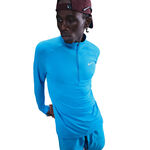 Nike Kleding Nike Stride Half-Zip Hardloopshirt Heren - blauw, zilver