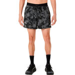 ASICS Kleding ASICS Fujitrail AOP 5in Hardloopshorts Heren-zwart, grijs