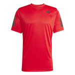 adidas Tenniskleding adidas Club 3Stripes T-shirt Heren-rood