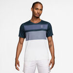 Nike Kleding Nike Court Dri-FIT Advantage Print T-shirt Heren - blauw, wit
