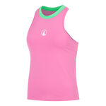 Quiet Please Tenniskleding Quiet Please Racerback 2.0 Tanktop Dames-pink, wit
