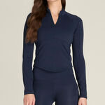 Wilson Longsleeve Wilson Baseline Half-Zip Longsleeve Dames-donkerblauw