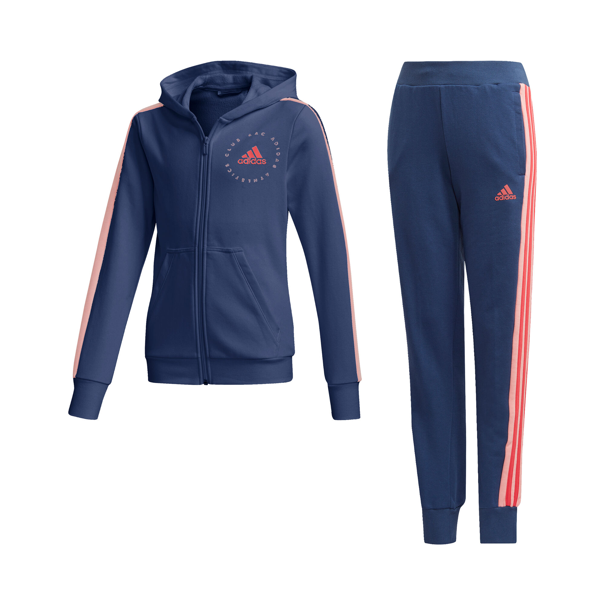 mosterd ethiek Gevoelig voor adidas Hooded Trainingspak Meisjes - Donkerblauw, Pink online kopen |  Tennis-Point