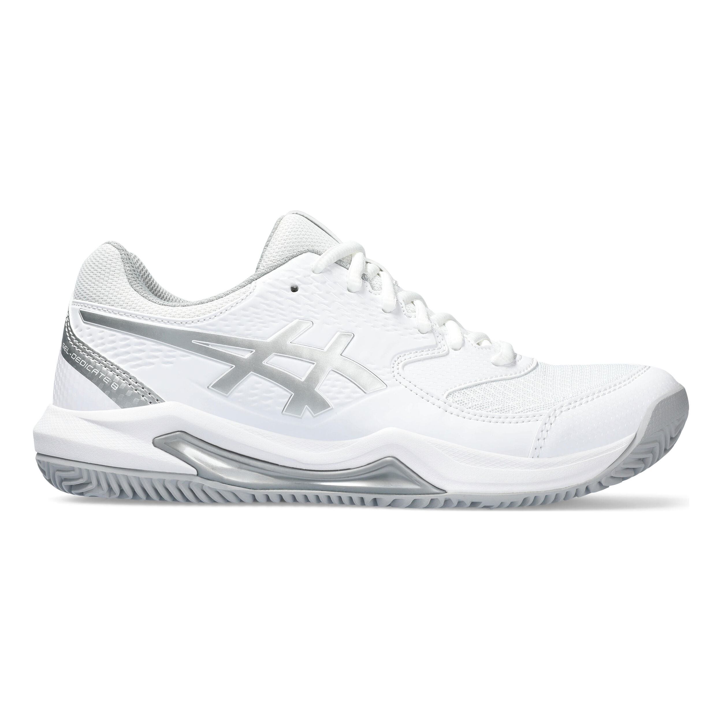 Buy ASICS Gel Dedicate 8 Gravelschoen Dames Wit Zilver online Tennis Point BE