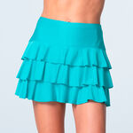Lucky in Love Kleding Lucky in Love Linen Nouveau Awesome Ruffle Rok Dames-turkoois