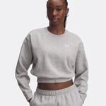 Under Armour Kleding Under Armour Rival Fleece Piped Crew Sweatshirt Dames-Lichtgrijs