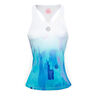 Yaka Tech Tanktop Dames-Wit,Lichtblauw