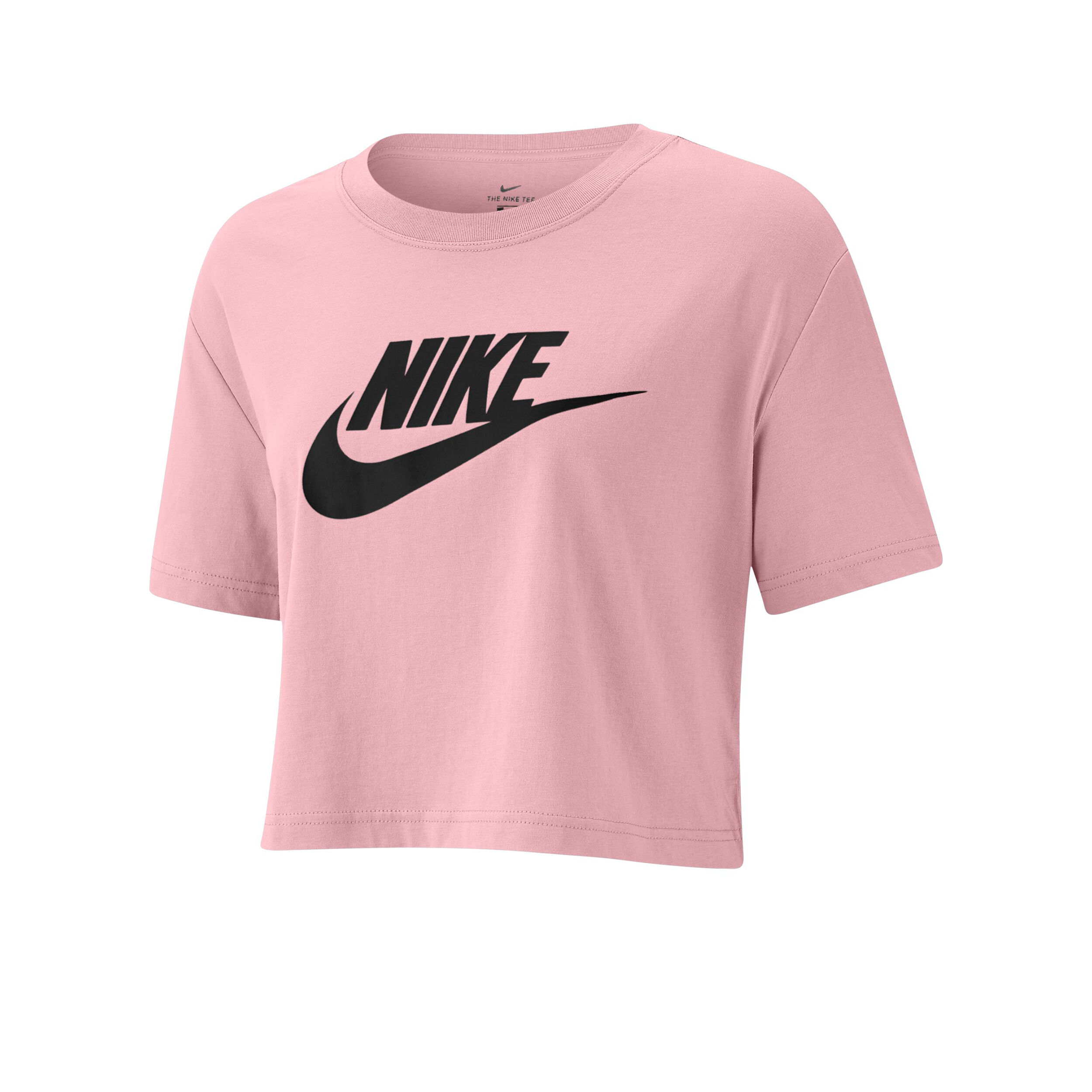 Buy Nike Sportswear Essential Crop T shirt Dames Roze Zwart