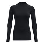 Under Armour Kleding Under Armour Coldgear Authentics Mockneck Longsleeve Dames-Zwart
