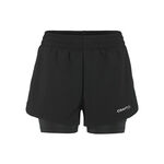 Craft Kleding Craft ADV Essence 2in1 2 Hardloopshorts Dames-Zwart