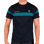 Sergio Tacchini Tenniskleding Sergio Tacchini Leone PL T-shirt Heren - zwart, petrolblauw