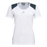 22 Tech T-shirt Dames - wit, donkerblauw