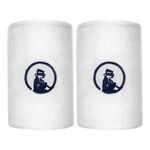 Quiet Please Tenniskleding Quiet Please Long Zweetband Verpakking 2 Stuks-Wit,Donkerblauw
