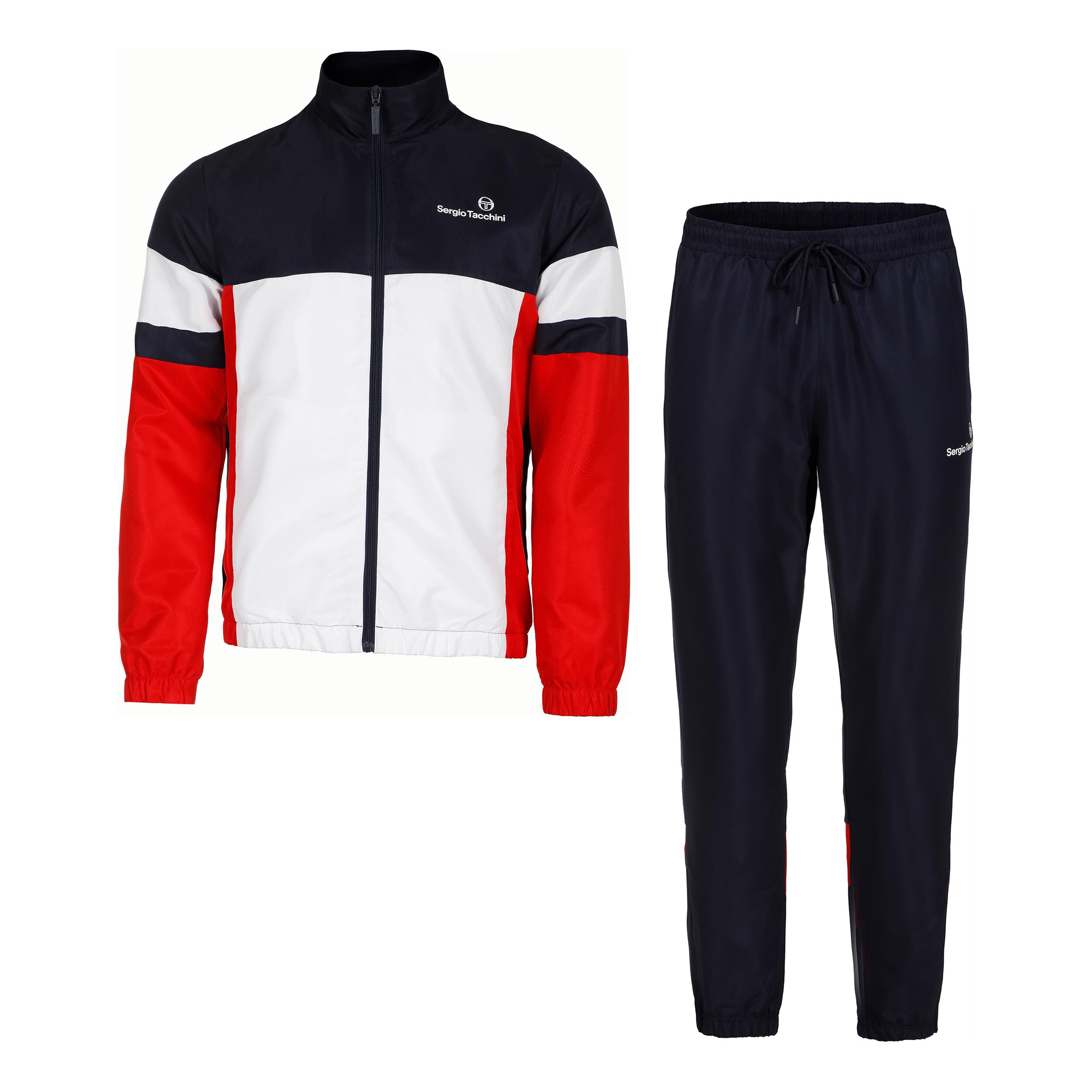 Buy Sergio Tacchini Libera Trainingspak Heren Donkerblauw Rood online Tennis Point BE