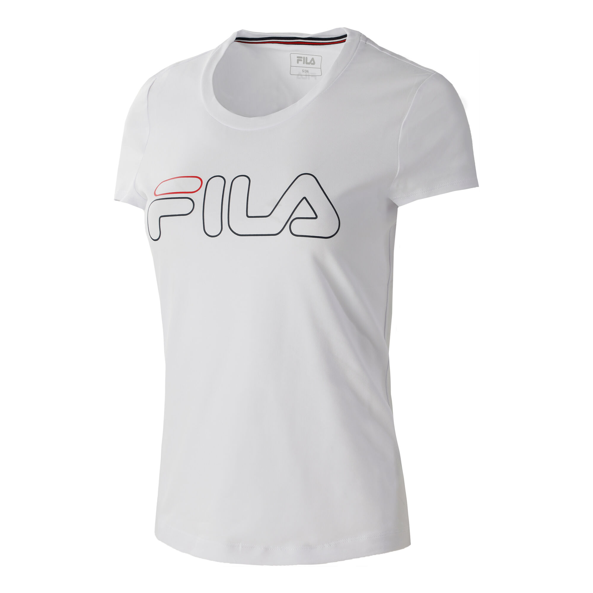 plastic lucht Berg kleding op Fila Reni T-shirt Dames - Wit, Donkerblauw online kopen | Tennis-Point