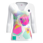 BIDI BADU Kleding BIDI BADU Kaleido V-Neck Longsleeve Dames-Veelkleurig