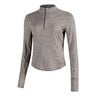 Swift Half-Zip Hardloopshirt Dames-Bruin