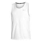 Nike Kleding Nike Dri-Fit Miler Hardloopshirt Heren-Wit,Grijs