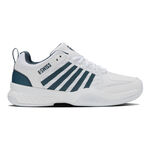K-Swiss Tennisschoenen K-Swiss Court Express 2 Tennisschoen Tapijt Heren-Wit,Petrolblauw