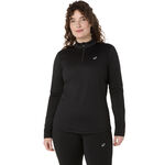 ASICS Kleding ASICS Core Winter 1/2 Zip Hardloopshirt Dames-Zwart