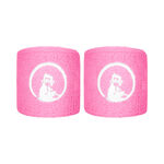 Quiet Please Tenniskleding Quiet Please Short Zweetband - Verpakking 2 stuks Unisex-pink, wit