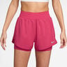 Dri-Fit One Mid Rise 2in1 3in Shorts Dames - berry, zilver