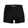 Heatgear Mid Rise Short Voor Tennisballen Dames-Zwart,Wit